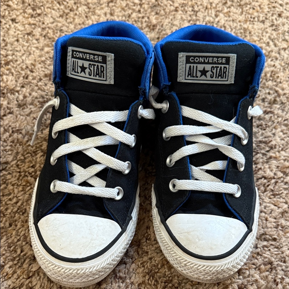Converse Kids' Black and Blue Sneakers